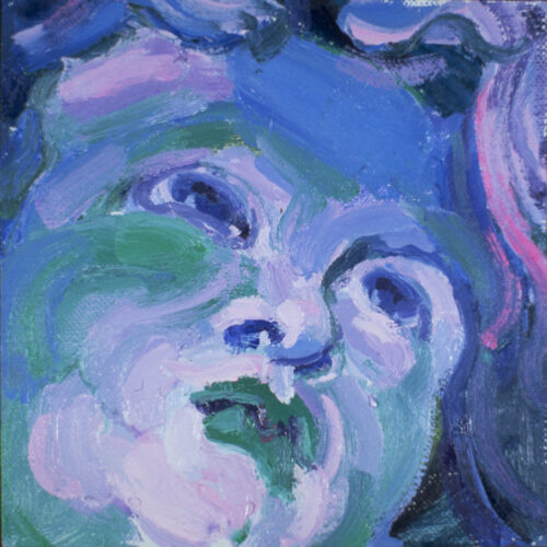 Cherub 29, oil on linen panel, 6 x 6 in.