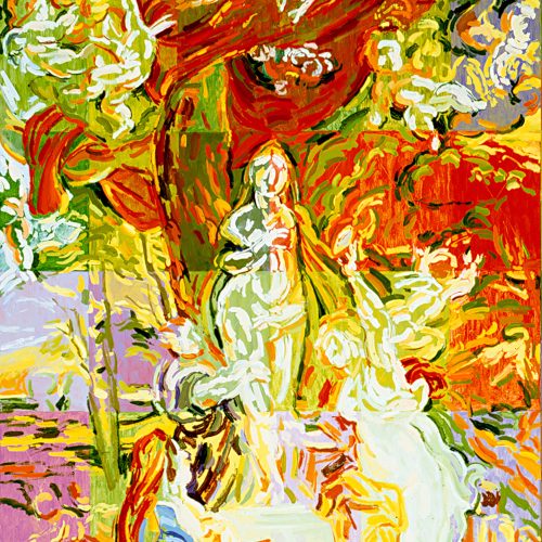 Variation on Rubens #12, 1990, oil on linen, 68 x 42 in.