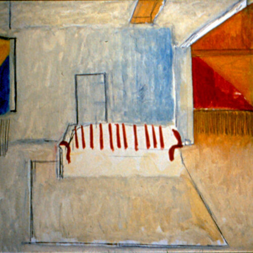 Couch, 1981, oil on museum board, 32&nbsp;x&nbsp;40&nbsp;in.