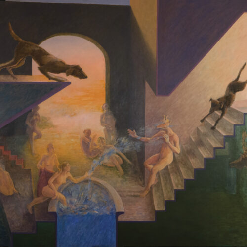 Diana and Acteon, 1984, oil on linen, 66&nbsp;x&nbsp;78 in.